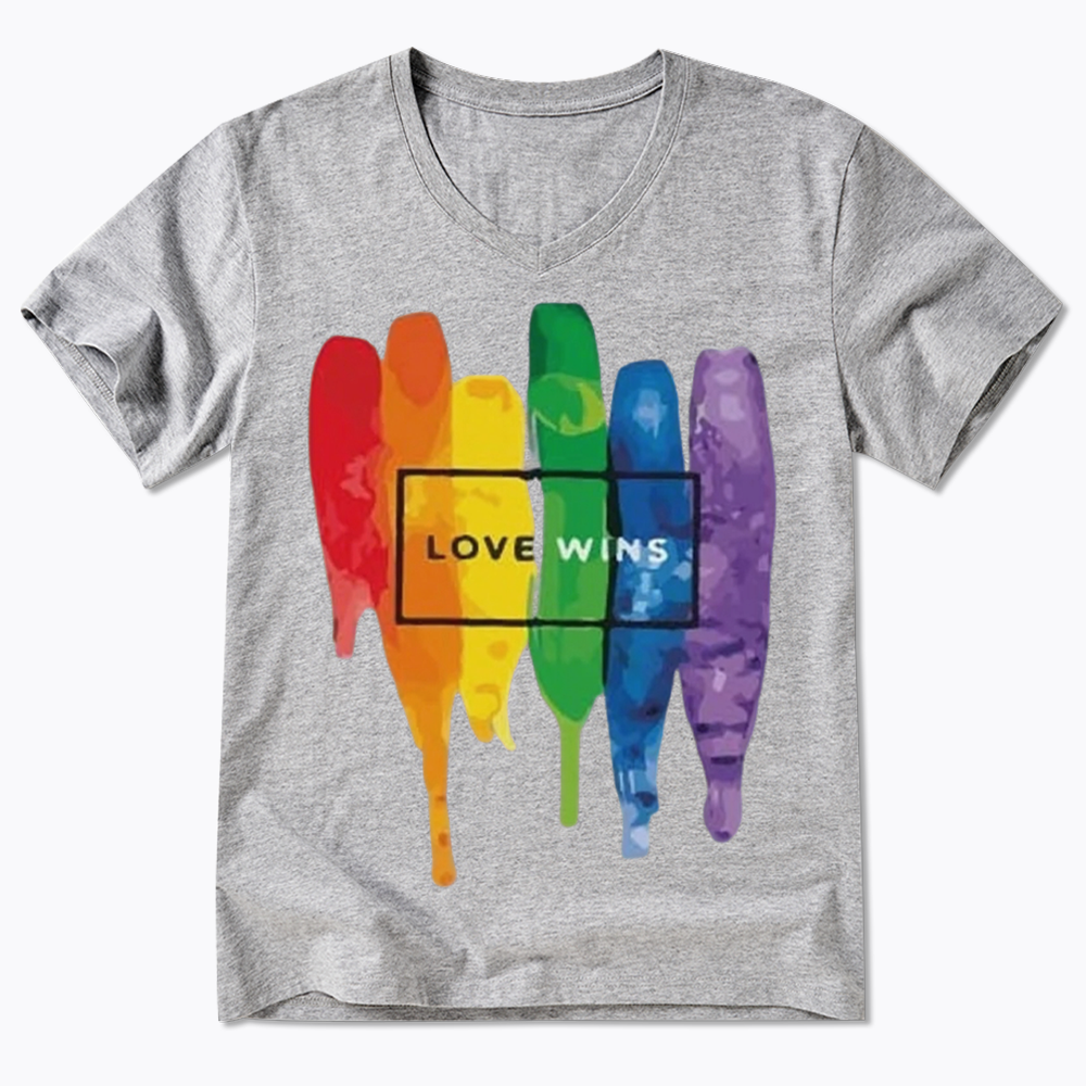 Love Wins V-Neck Classic T-Shirt