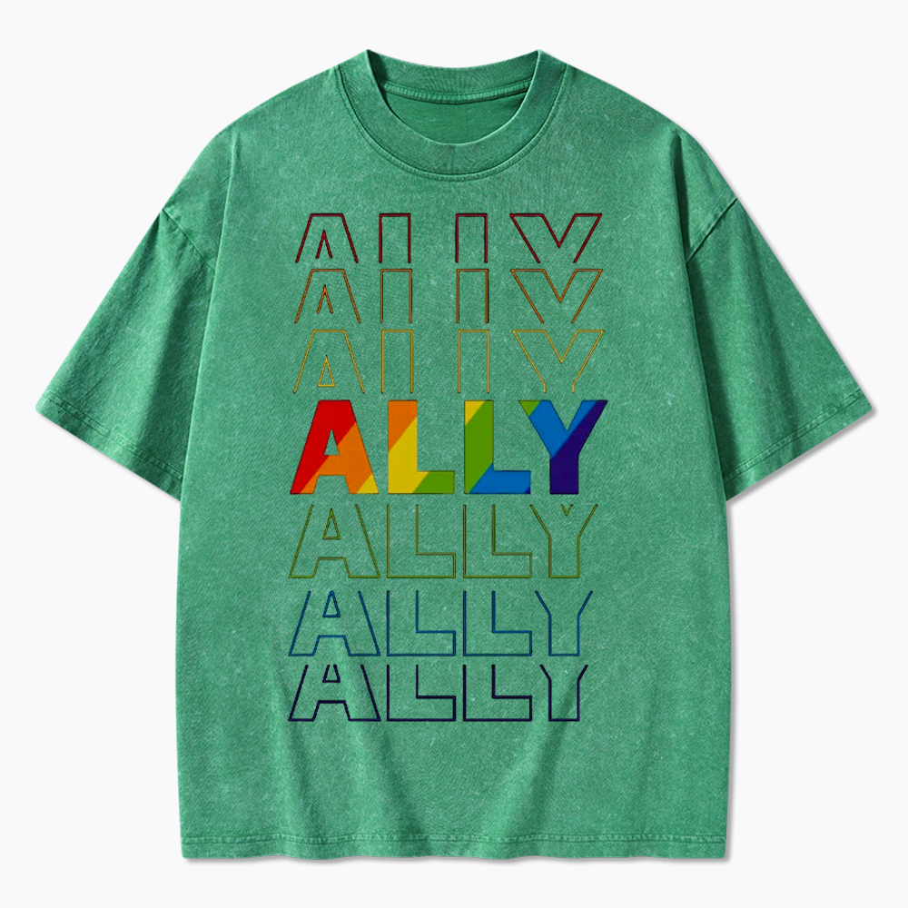 Pride Gift For Ally Washed T-Shirt
