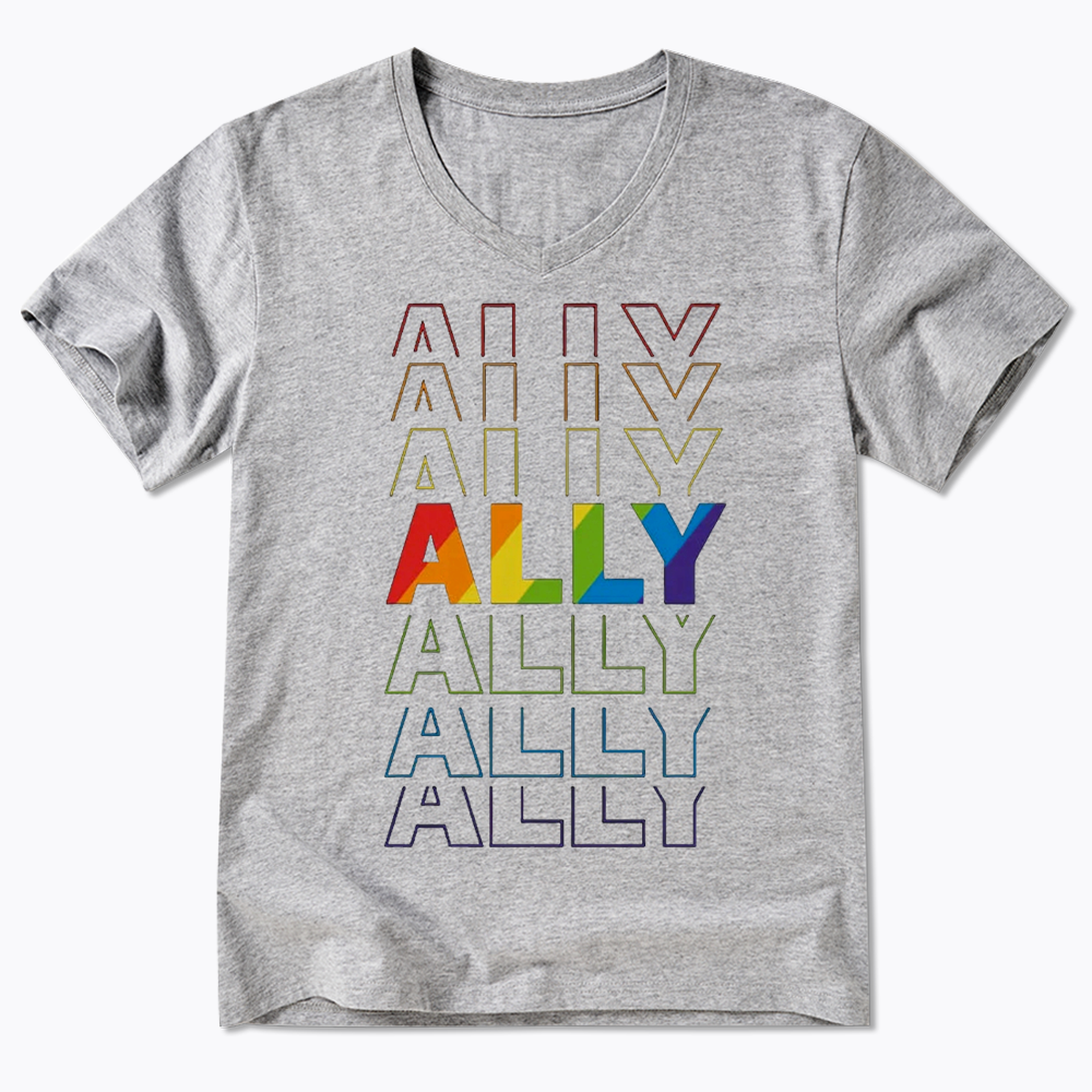 Pride Gift For Ally V-Neck Classic T-Shirt