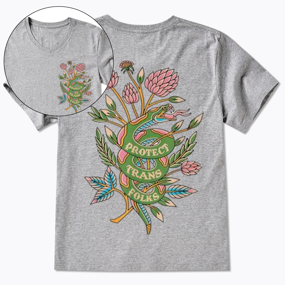 Protect Trans Folks V-Neck Classic T-Shirt