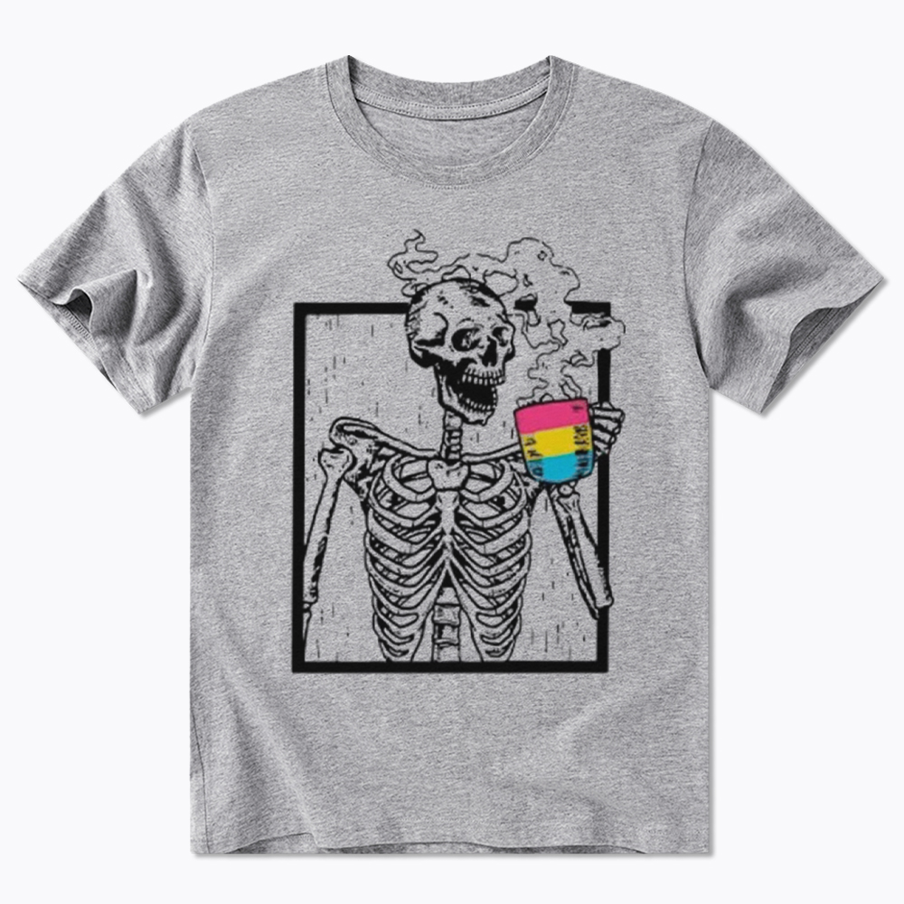 Pansexual Skeleton Drinking Coffee Classic T-Shirt