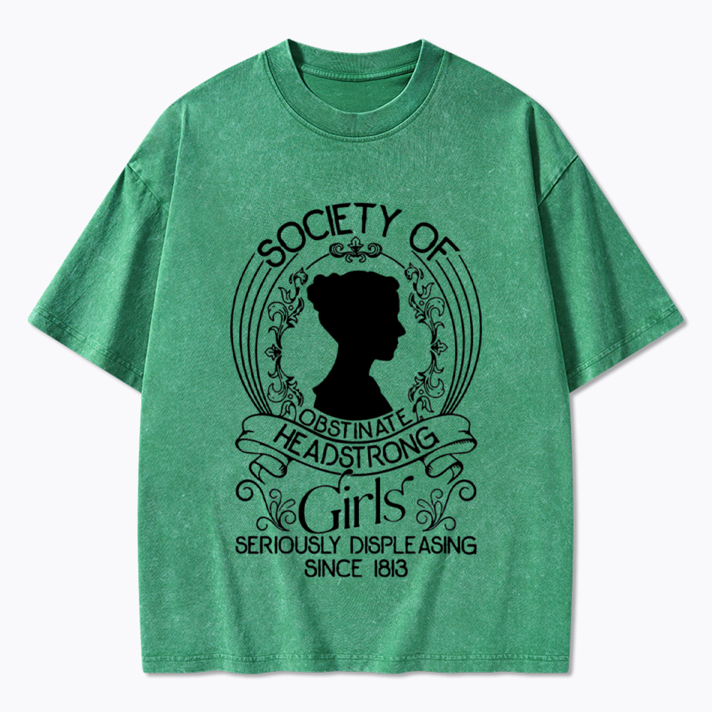 Society Of Obstinate Headstrong Girls Washed T-Shirt