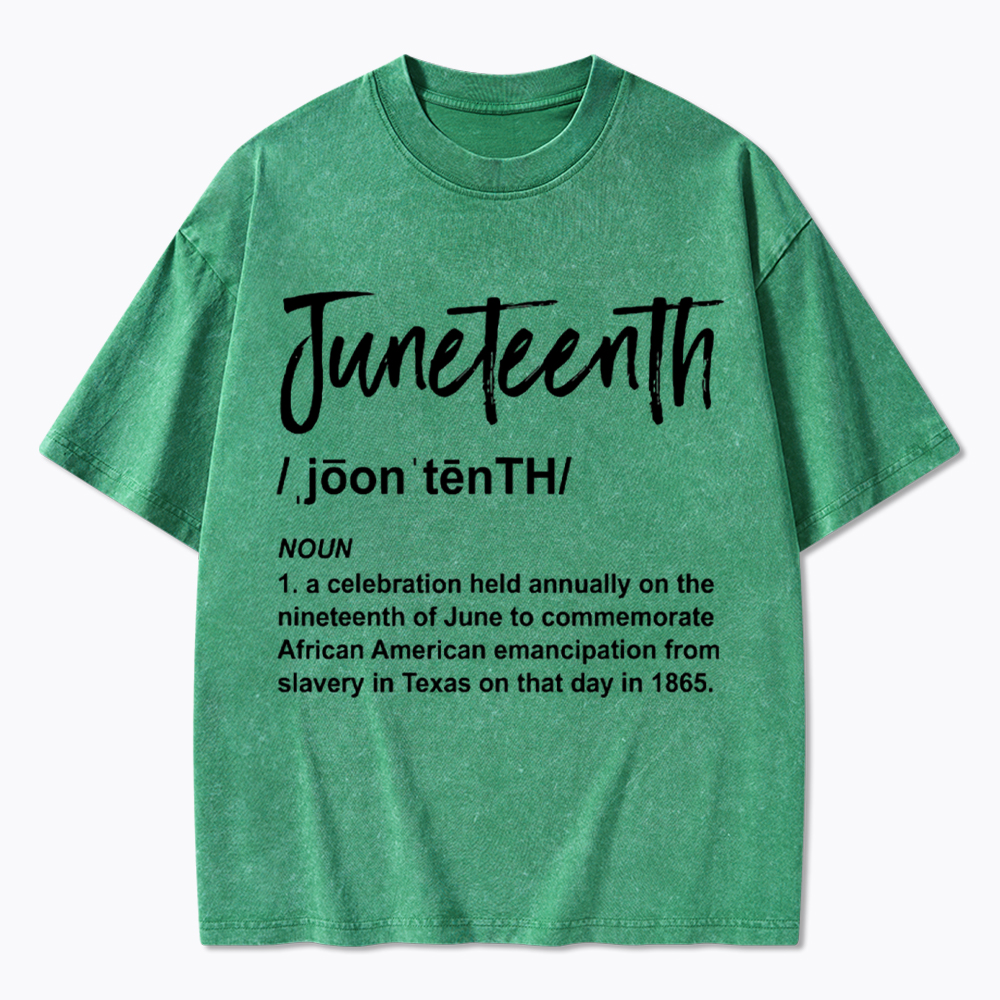 Black History Juneteenth 1865 Washed T-Shirt
