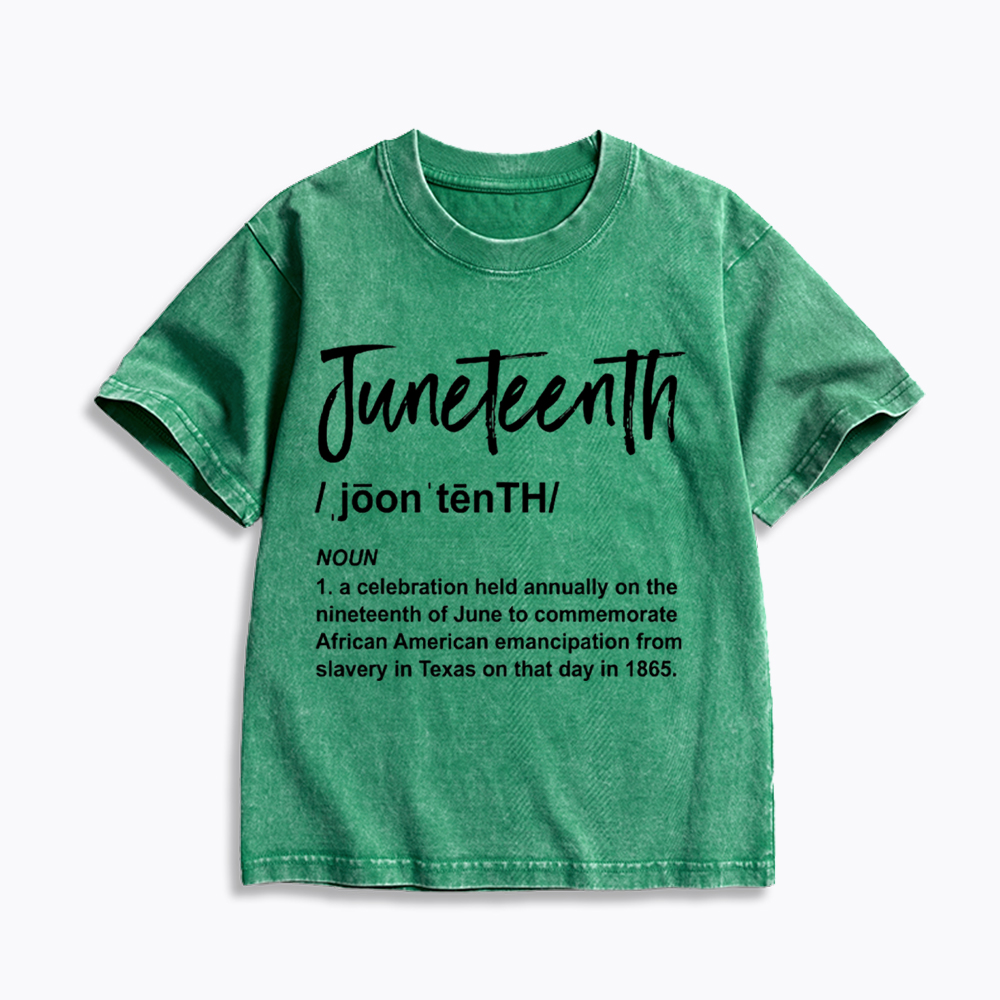 Black History Juneteenth 1865 Kids Washed T-Shirt