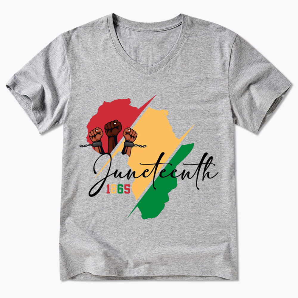 Black Culture Juneteenth V-Neck Classic T-Shirt
