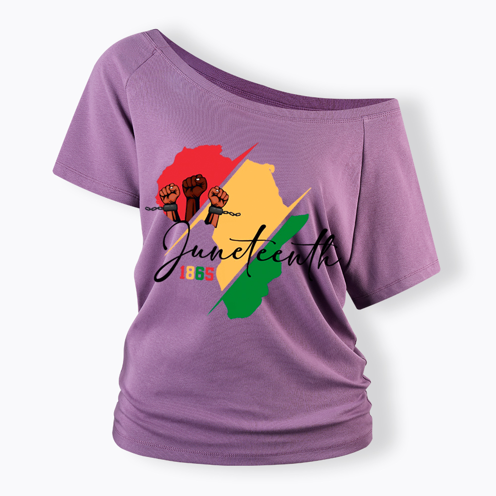 Black Culture Juneteenth Off Shoulder T-shirt