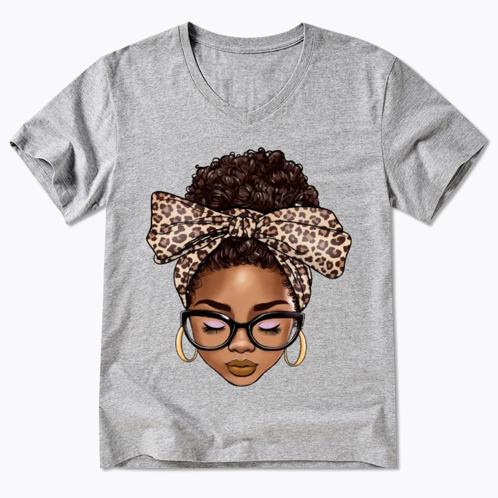 Black Woman Juneteenth V-Neck Classic T-Shirt