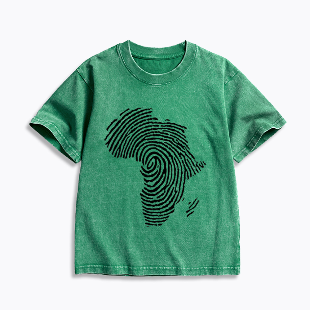 Black History African Kids Washed T-Shirt