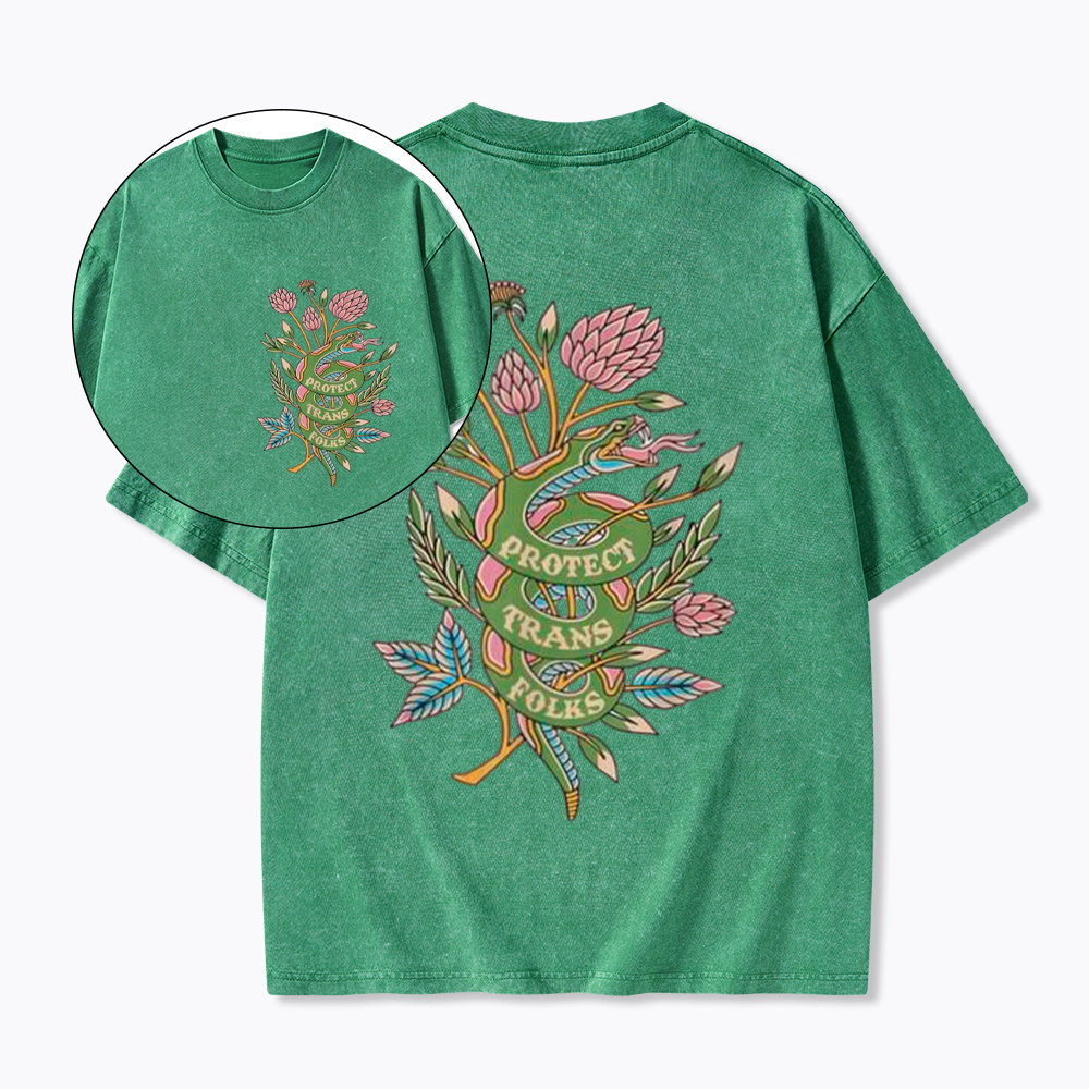 Protect Trans Folks Washed T-Shirt