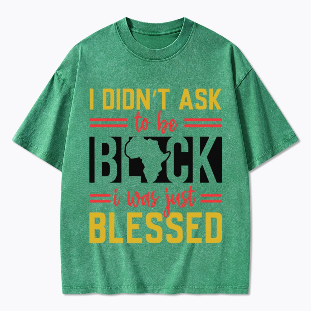 I Didn'T Ask To Be Black, I Was Just Blessed Washed T-Shirt