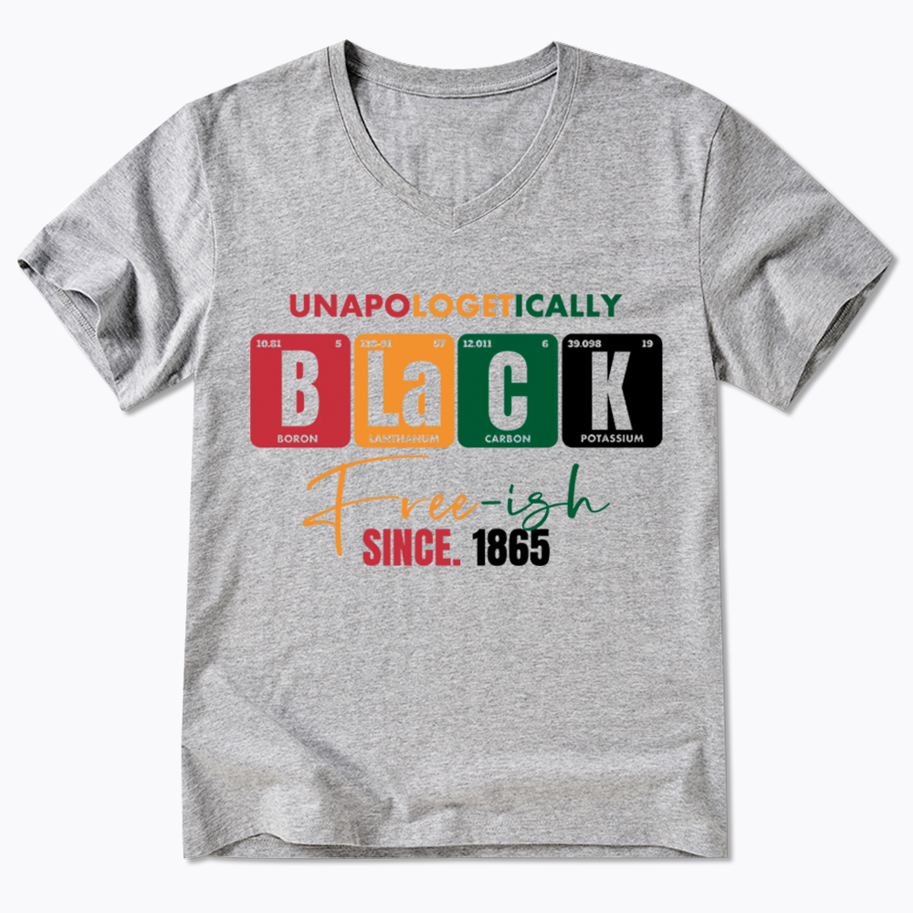 Unapologetically Black Free‑ish Since 1865 V-Neck Classic T-Shirt