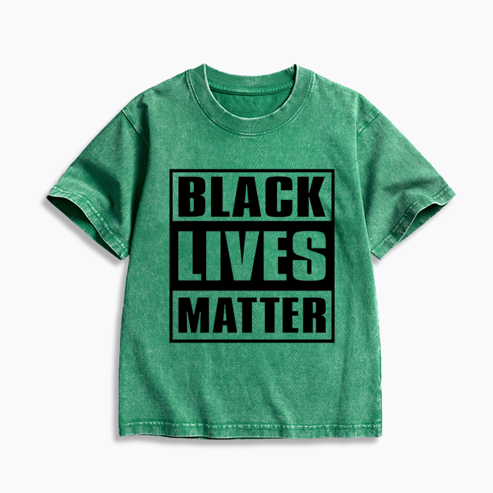 Black Lives Matter Equality Rights Kids Washed T-Shirt