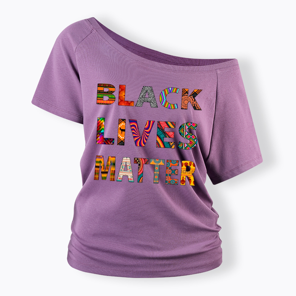 Black Lives Matter Diversity Off Shoulder T-shirt