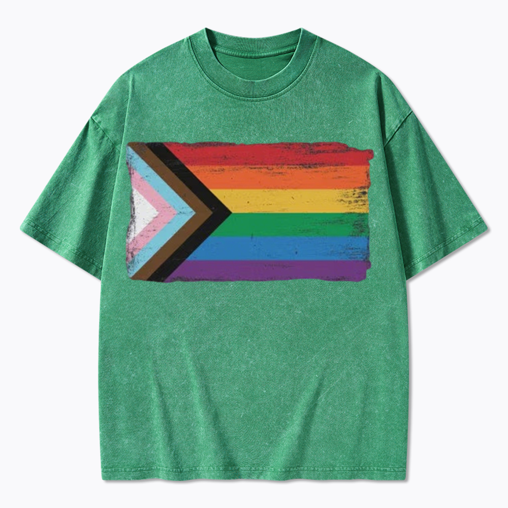 Progress Pride Flag Washed T-Shirt