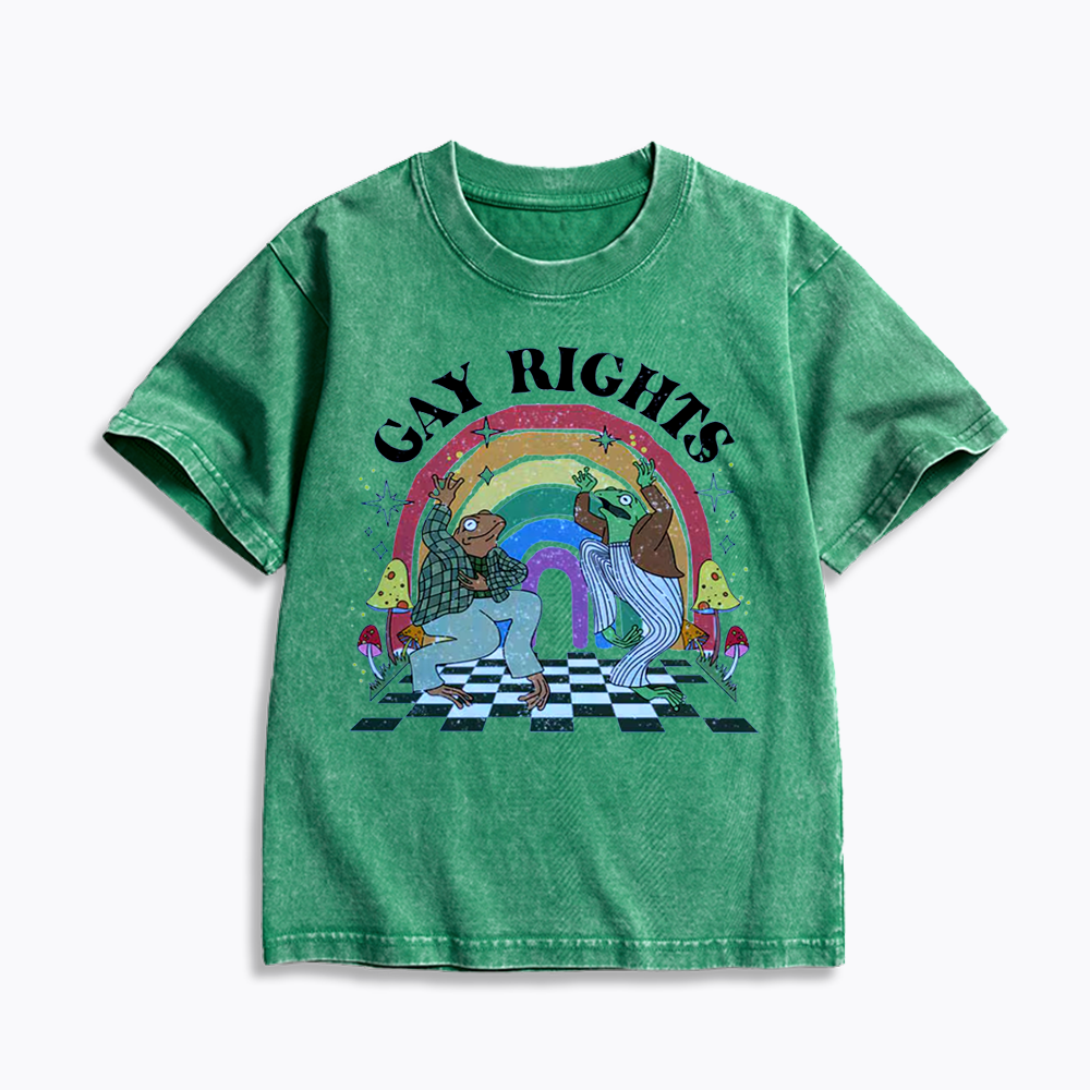 Pride Flag Kids Washed T-Shirt 