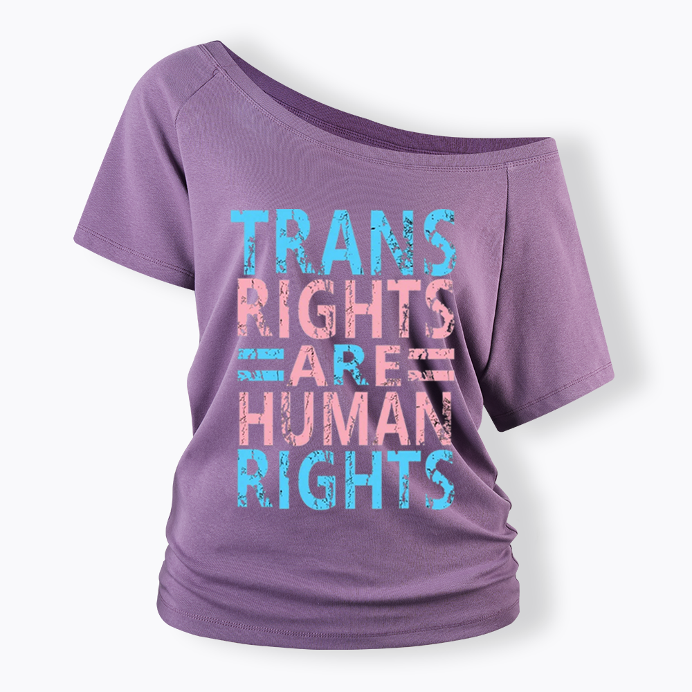 Human Rights Off Shoulder T-shirt