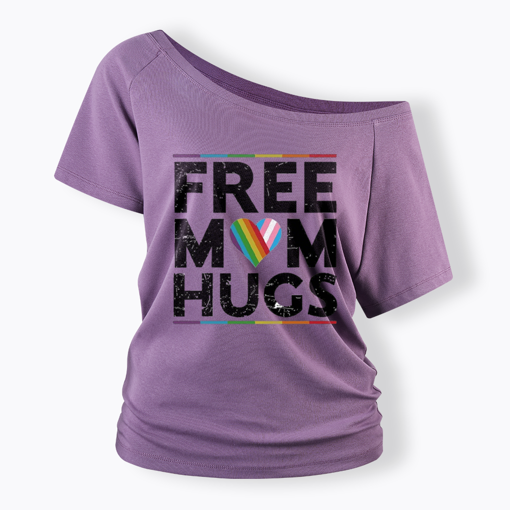 Free Mom Hugs Off Shoulder T-shirt