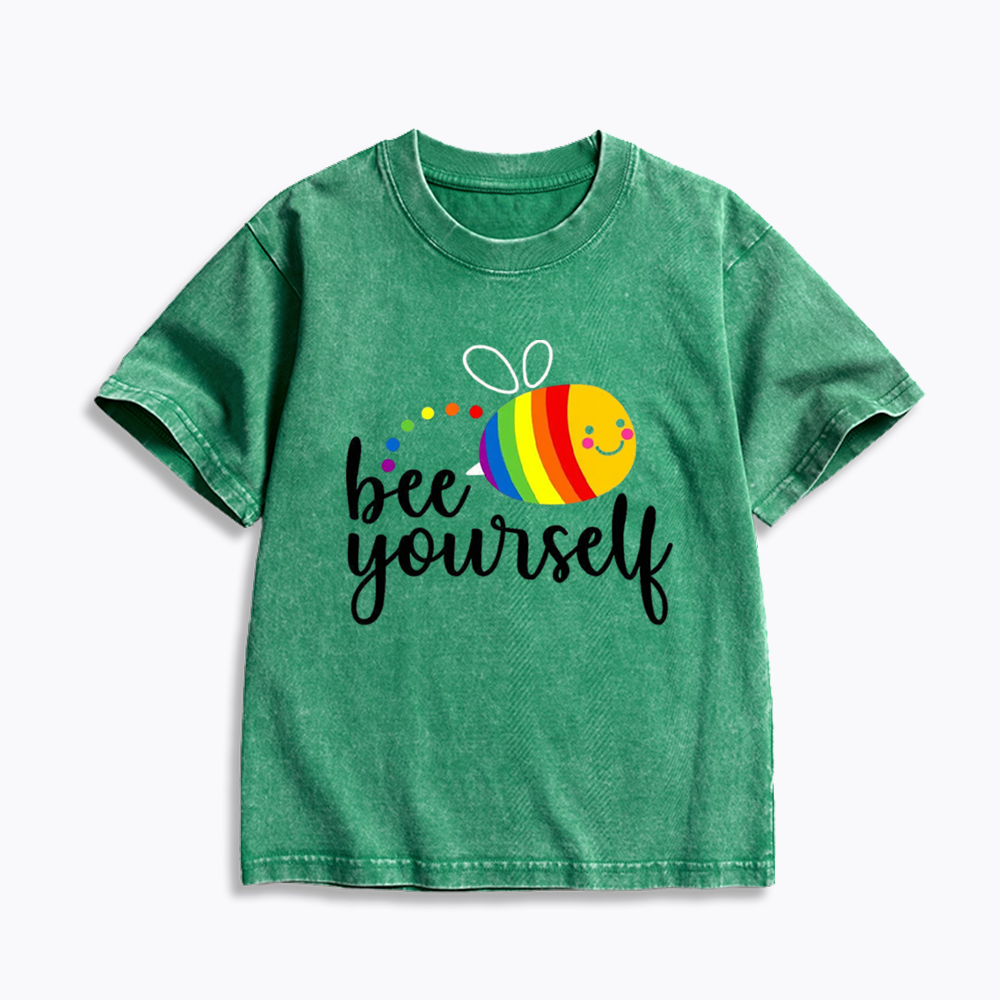Bee Yourself Kids Washed T-Shirt 