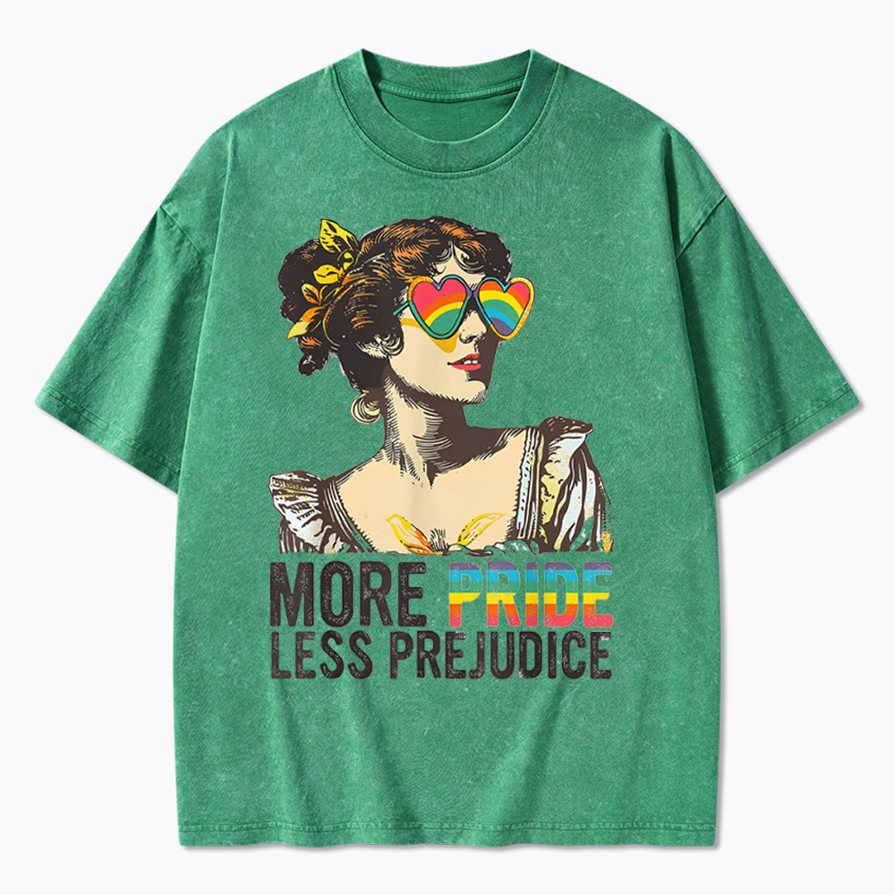 More Pride Less Prejudice Washed T-Shirt