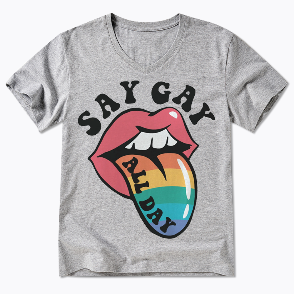 Cute Pride V-Neck Classic T-Shirt