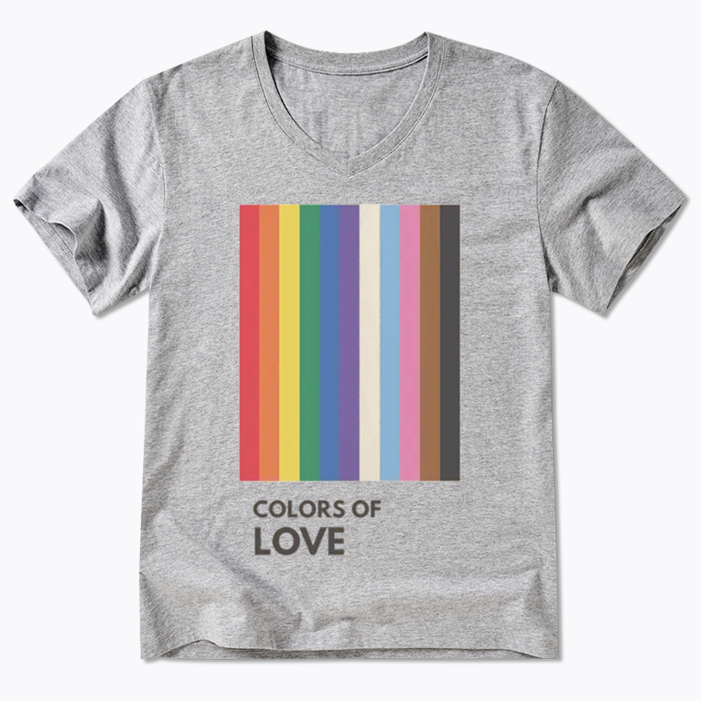 Colors of Love V-Neck Classic T-Shirt