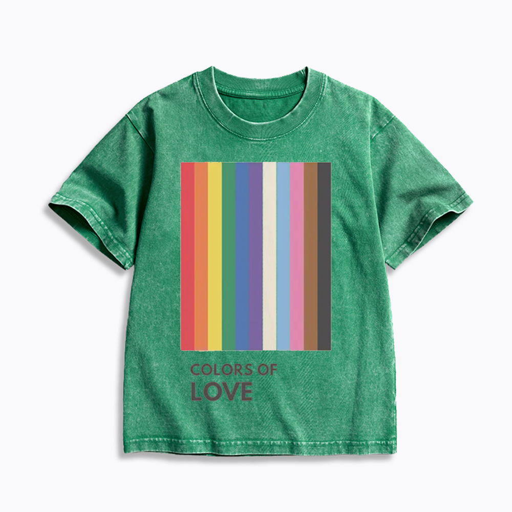 Colors of Love Kids Washed T-Shirt 