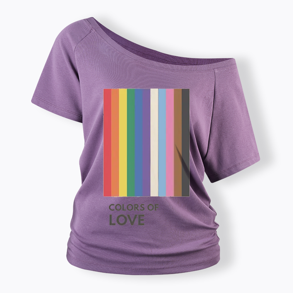 Colors of Love Off Shoulder T-shirt