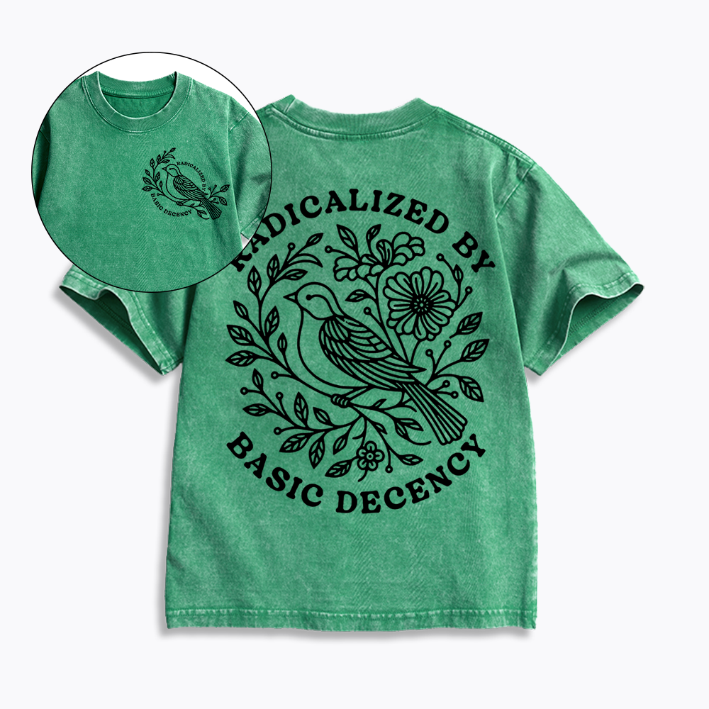 Radicalized By Basic Decency Washed T-Shirt 