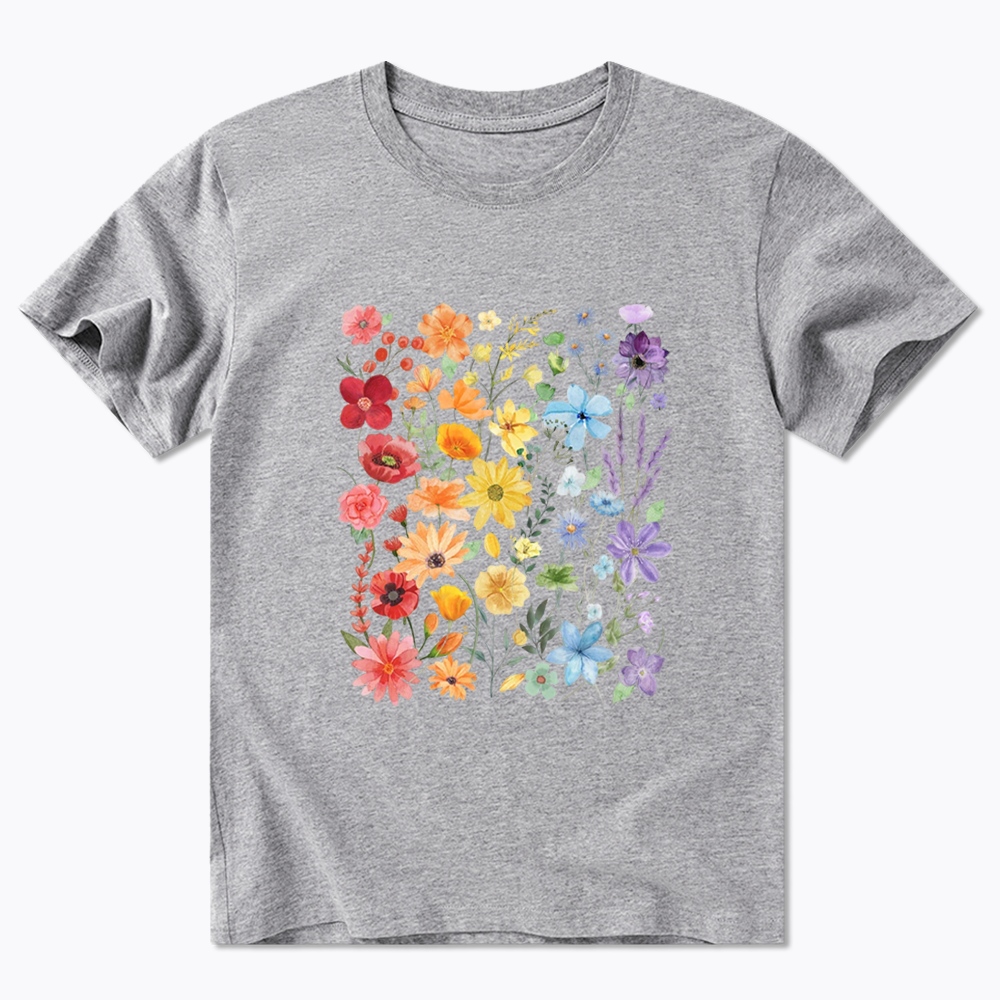 Rainbow Flowers Classic T-Shirt