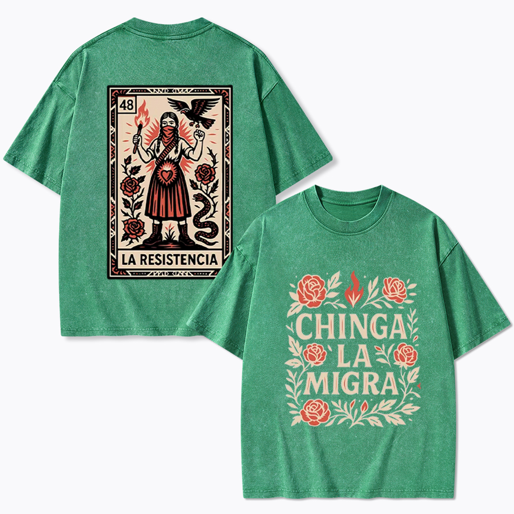 Chinga La Migra Washed T-Shirt
