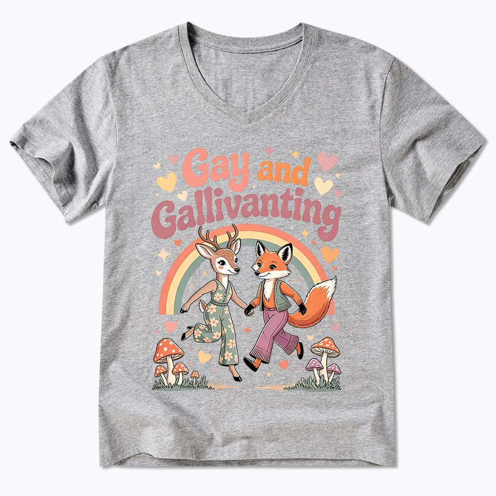 Gay and Gallivanting V-Neck Classic T-Shirt