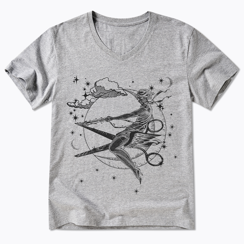 Scissors Witch Lesbian V-Neck Classic T-Shirt