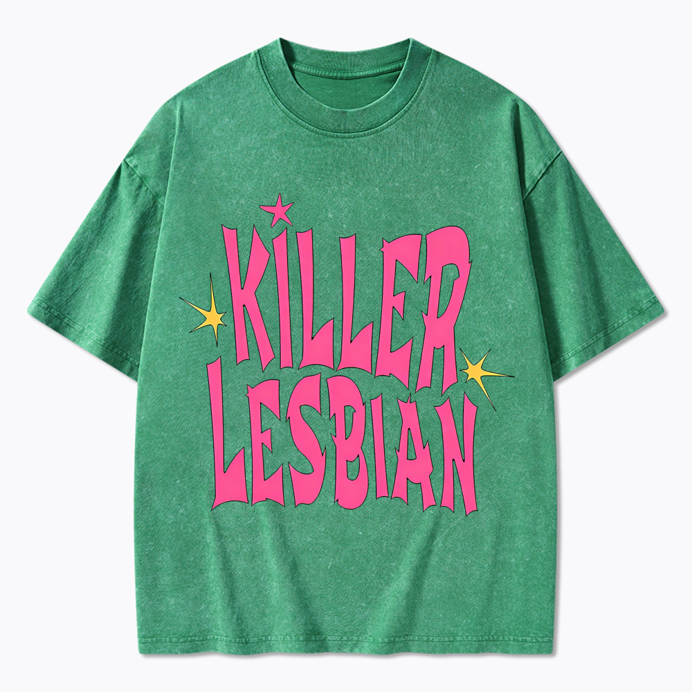 Killer Lesbian Washed T-Shirt