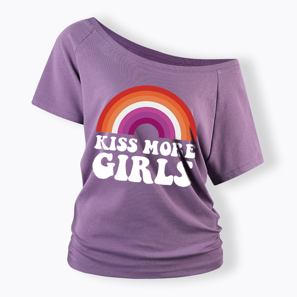 Kiss More Girls Off Shoulder T-shirt