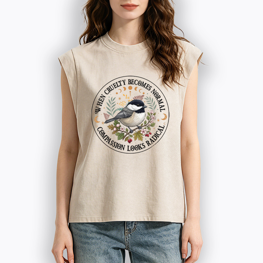 Compassion Looks Radical Women's Washed Tank Top