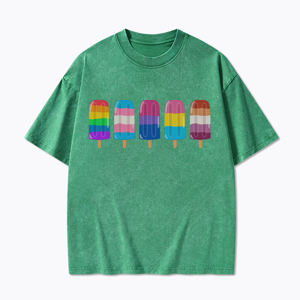 Pride Ice Pops Washed T-Shirt