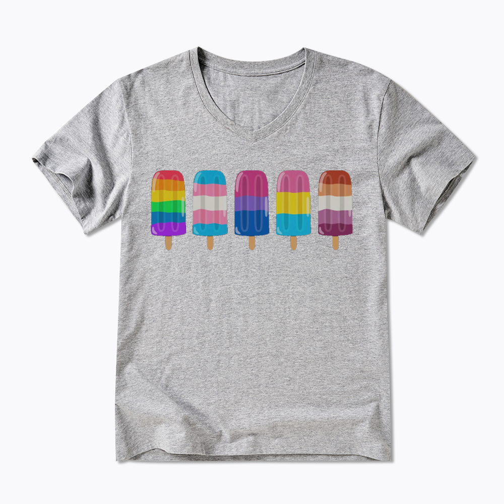 Pride Ice Pops V-Neck Classic T-Shirt