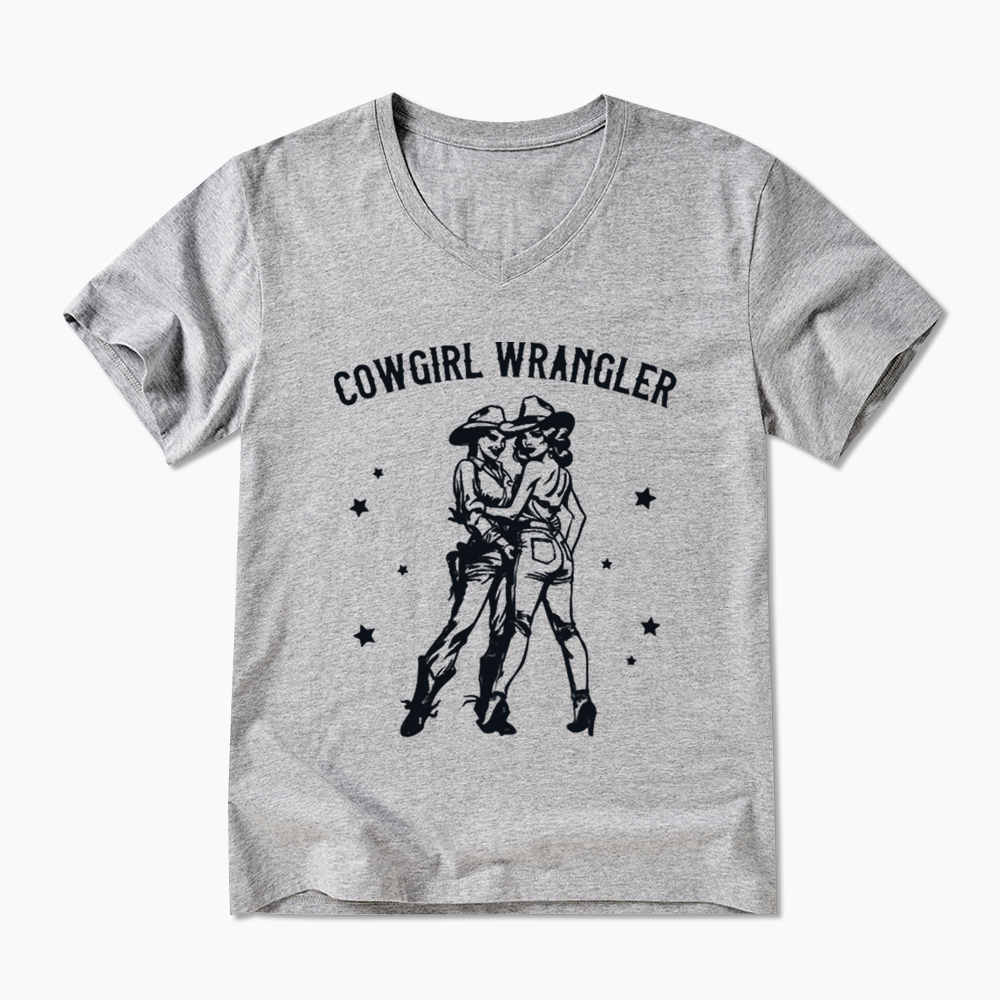 Gay Cowgirl V-Neck Classic T-Shirt