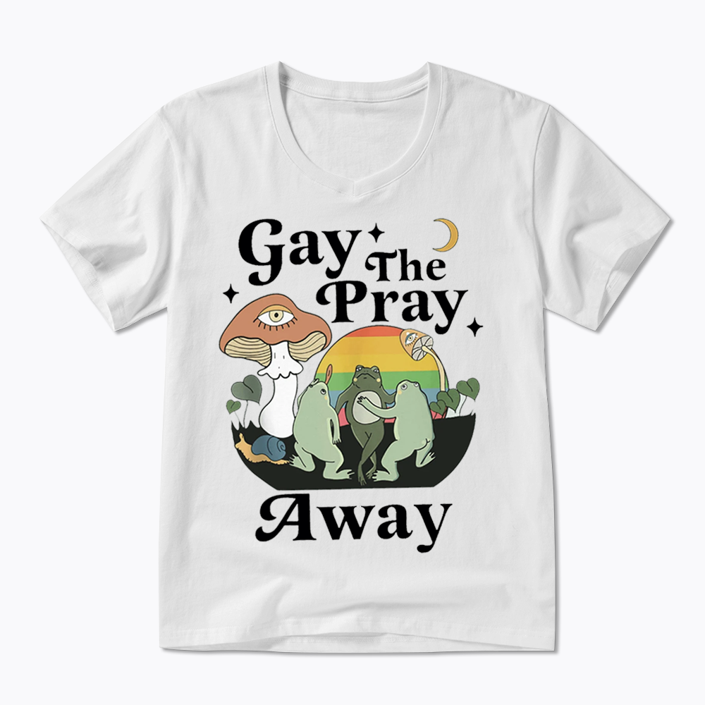 Pray Away V-Neck Classic T-Shirt
