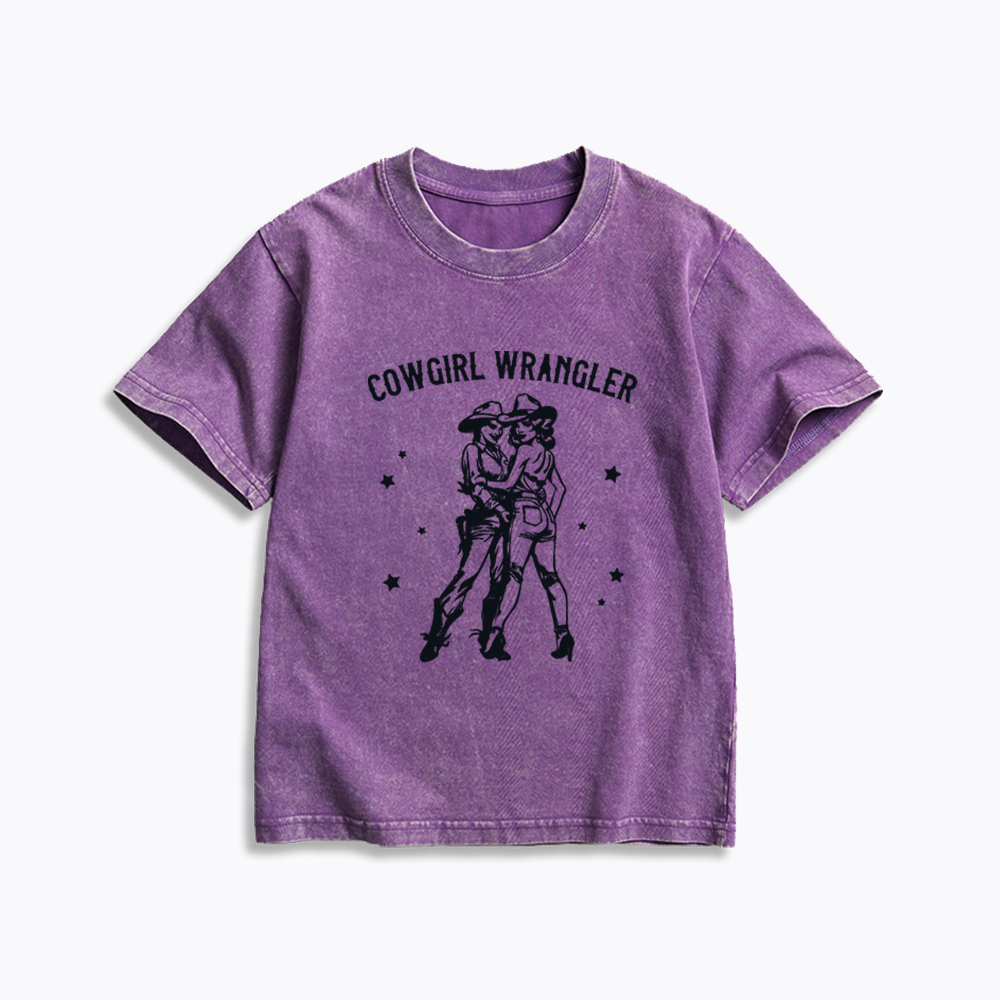 Gay Cowgirl Kids Washed T-Shirt