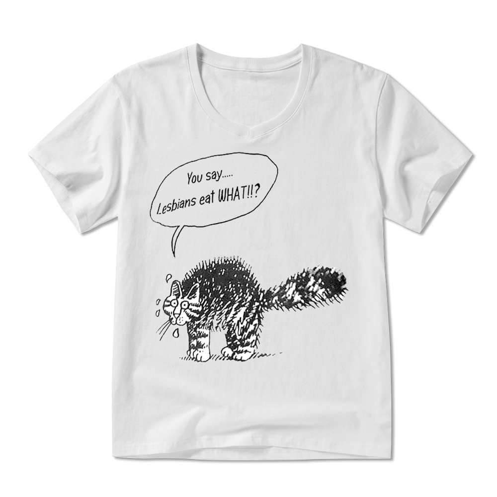 Cartoon Cat V-Neck Classic T-Shirt