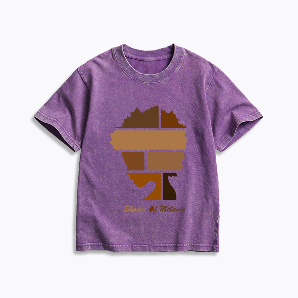 Shades Of Melanin Kids Washed T-Shirt