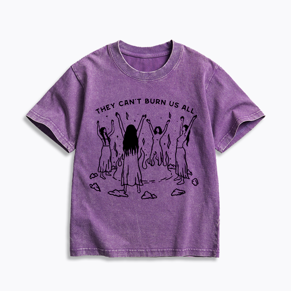 They Can't Burn Us All Kids Washed T-Shirt