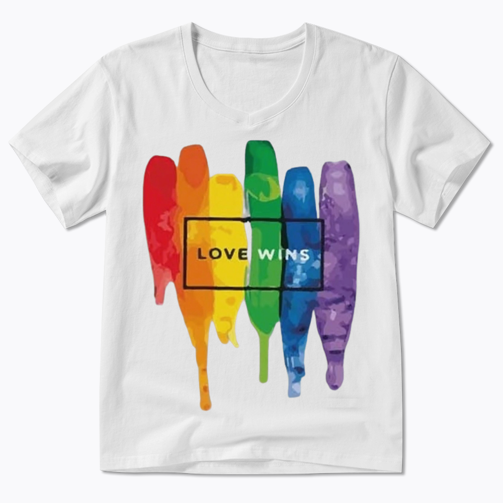 Love Wins V-Neck Classic T-Shirt