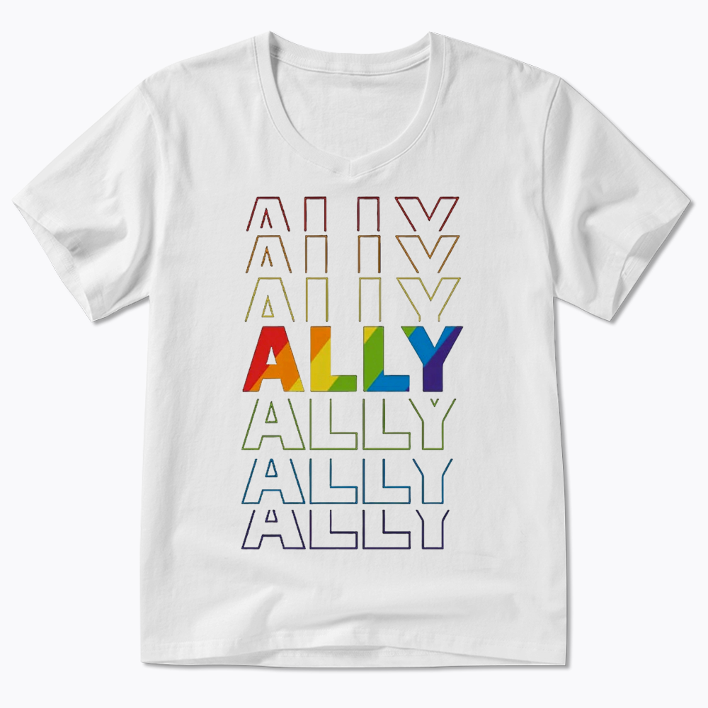 Pride Gift For Ally V-Neck Classic T-Shirt