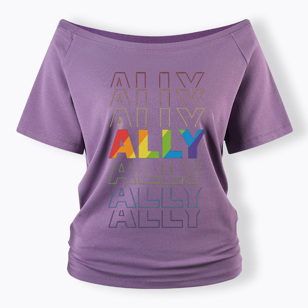 Pride Gift For Ally Off Shoulder T-shirt