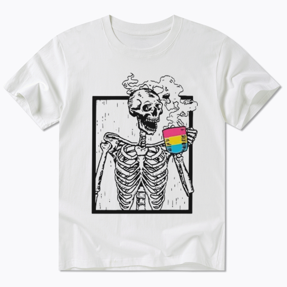 Pansexual Skeleton Drinking Coffee Classic T-Shirt