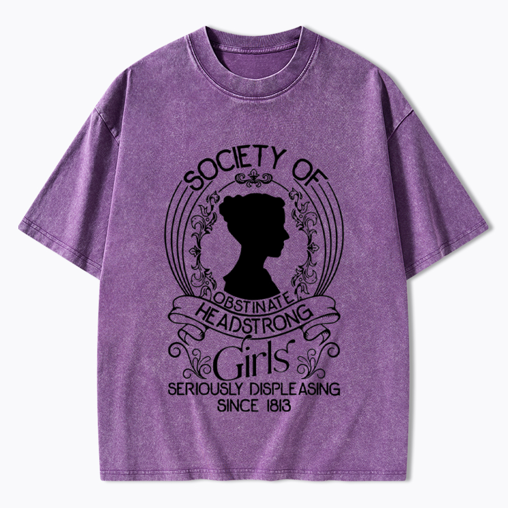 Society Of Obstinate Headstrong Girls Washed T-Shirt