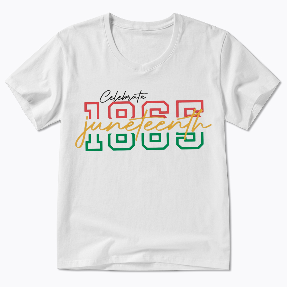 Celebrate 1865 Juneteenth V-Neck Classic T-Shirt