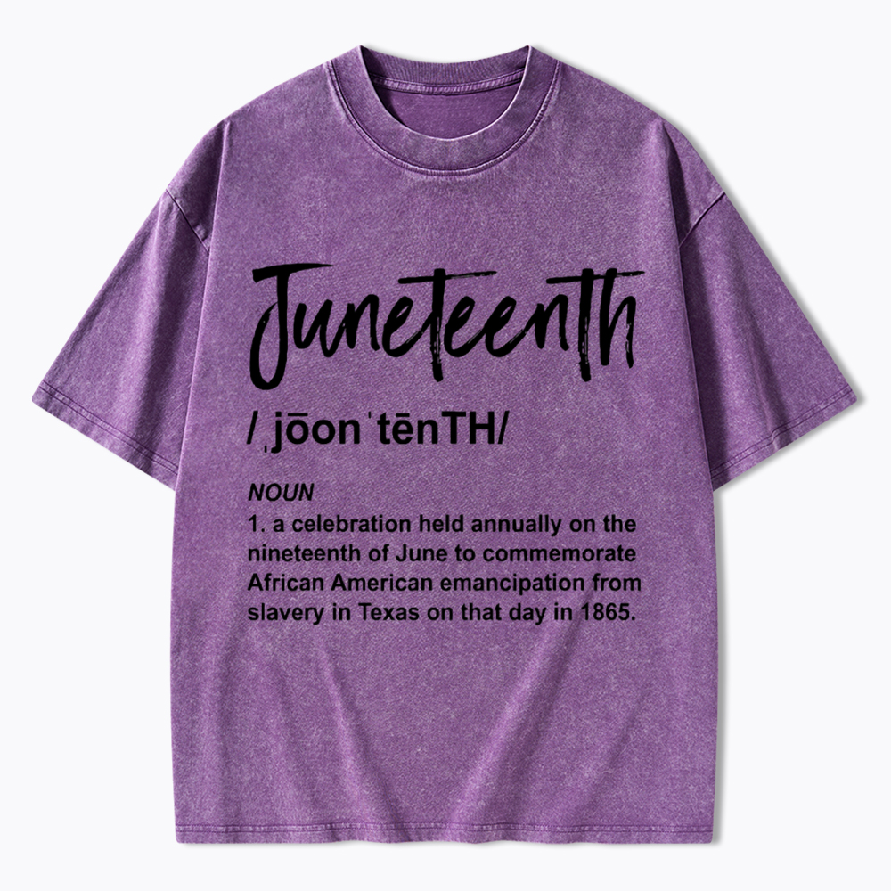 Black History Juneteenth 1865 Washed T-Shirt